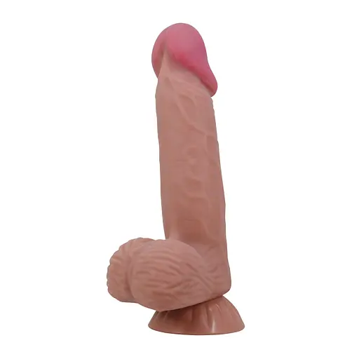 Фалоімітатор Baile Sliding Skin Bendable 8.1'' 20.6 см коричневий - фото 3