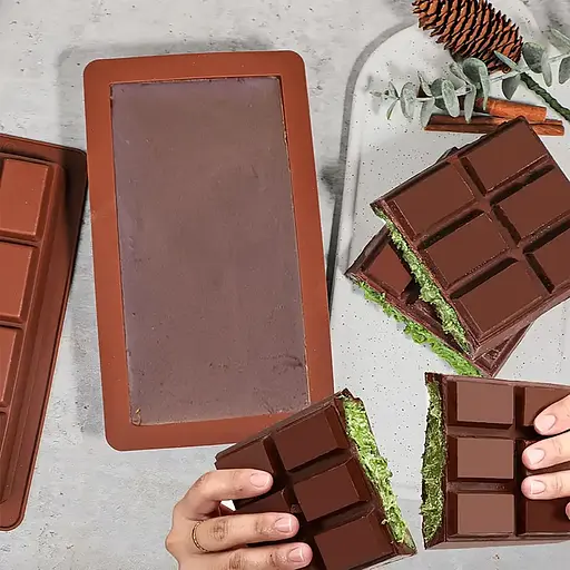 Форма силиконовая для дубайского шоколада 25х14.5х2.5 см, Kitchen Master Коричневый 87170 - фото 3