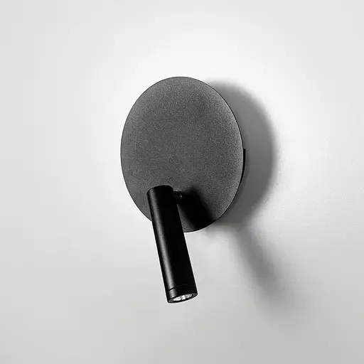 Черное бра со спотом в круглом корпусе Ø 15 см Line F Арт. WJ034/150 BK - фото 2