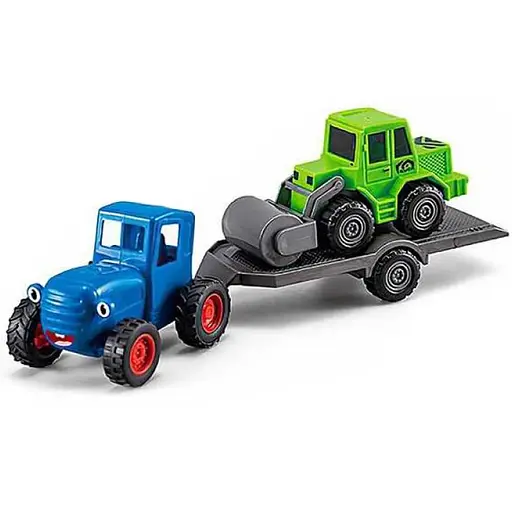 Трактор Синий Трактор с прицепом, герой, экскаватор, инерция