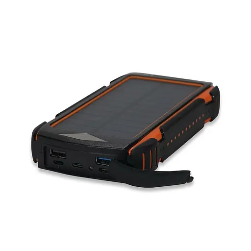 Повербанк з сонячною панеллю 30000mAh Power Bank Kraft TPB-1830SLP Orange 18W QC2.0 LED-ліхтар (43-00040) - фото 5