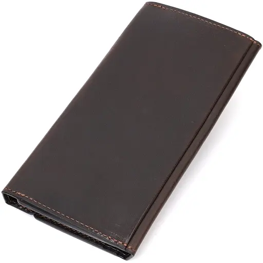 Кожаный мужской кошелек Grande Pelle 10.5х20.3х2.5 см acs0026945 - фото 2