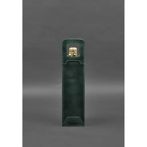 Кожаный чехол для вина BlankNote Crazy Horse 2.0 зеленый  - фото 6