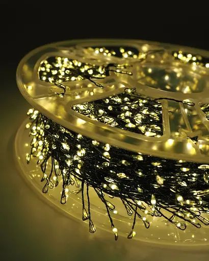 Гірлянда Роса мішура на зеленому проводі 100 метрів 3000 LED Тепло білий - фото 4