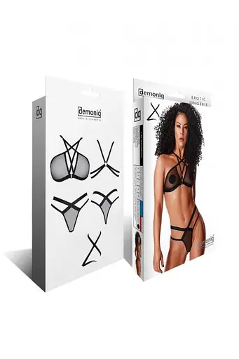 Комплект белья Demoniq LadyX Aina XL черный - фото 8