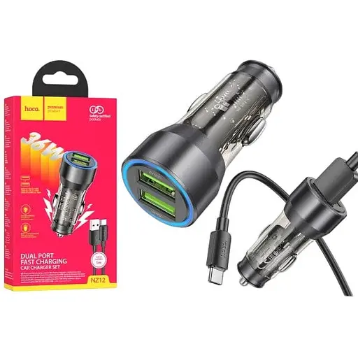 Зарядное устройство Hoco NZ12 Type-C QC3.0 2 x USB/18W