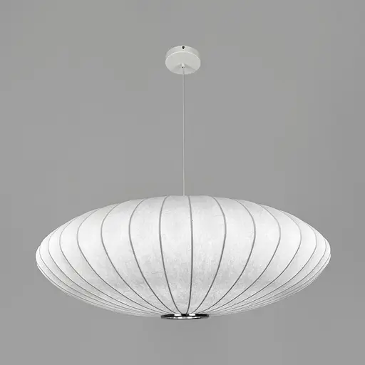 Дизайнерський світильник із полімерним овальним абажуром Ø80x29 см Line F AK03-800 x 290 Білий - фото 2