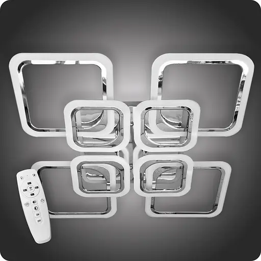 Люстра світлодіодна 517 Dlight 3color з пультом 145Вт Хром (01649) - фото 1