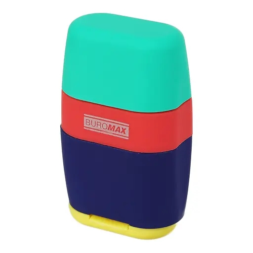 Ластик з чінкою, 2 отвори, пластиковий корпус, із контейнером, BM.4771