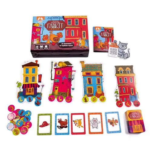 Дитяча настільна гра Готель "Гавкіт" Vladi Toys VT8055-43, 4 готелі 24 жетони собак - фото 1