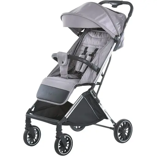 Детская прогулочная коляска-книга El Camino ME 1129 Link Silver Striped Серебряная