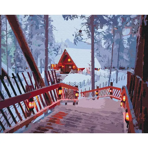 Картина за номерами Зимовий затишок Brushme 40x50 см кольорова 000276645