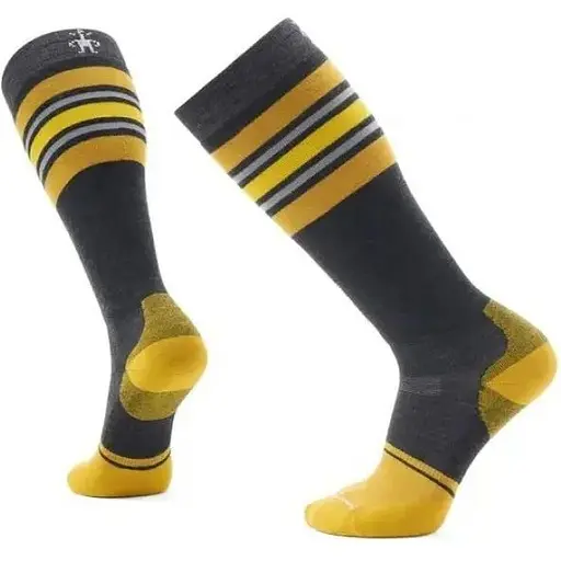 Шкарпетки Smartwool Snowboard Targeted Cushion Stripe Extra Stretch OTC Grey/Yellow M Smart Wool (1033-SW SW002154.003-M)