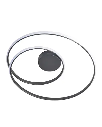 Люстра светодиодная потолочная круглая Goldlux 328038 Zefira 50 Led 1x40W 4000K 3700Lm IP20 Антрацит - фото 1