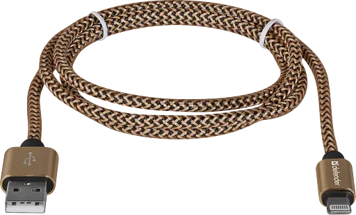 Кабель USB AM-Lightning M, 1.0м, золотистый, 01-03T PRO Defender