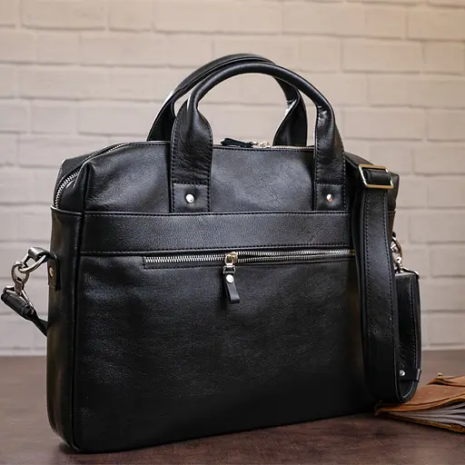 Чоловіча шкіряна сумка SHVIGEL 41х30х7-10 см sum0012572 - фото 6