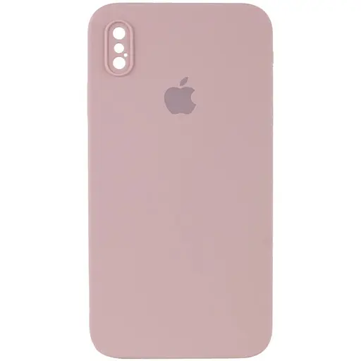 Чехол Epik Silicone Case Square Full Camera Protective AA для Apple iPhone X/XS 5.8 Розовый/Pink Sand