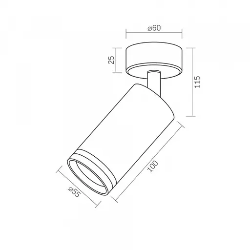 Світильник Videx під лампу GU10 SPF05B накладний поворотний чорний - фото 4