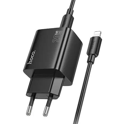 СЗУ Hoco N55 Fundador PD20W four-port (2USB-A/2C) + кабель Type-C to Lightning - фото 3