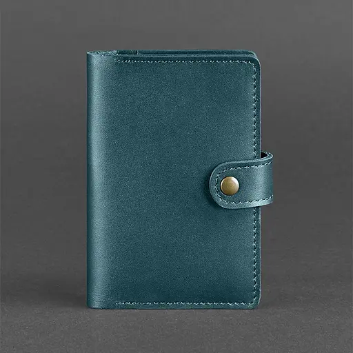 Кожаная обложка для паспорта 3.0 зеленая - фото 6