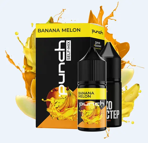 Набор компонентов для самозамеса солевой заправки Punch 15 мл Banana Melon Дыня банан, 0-65 мг (17350)