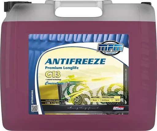 Антифриз MPM Premium Longlife G13 концентрат червоний -72°C 20л (87020AVAG)