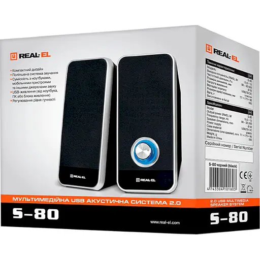 Акустическая система Real-EL 2.0 S-80 Black (EL121100005) - фото 5