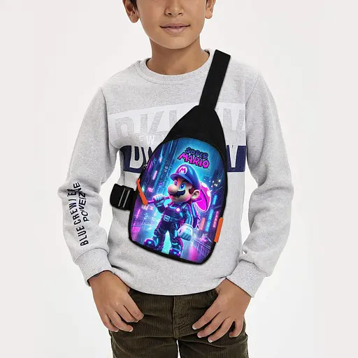 Сумка через плече дитяча Супер Маріо 29х17 см сумка слінг для хлопчика (02170)