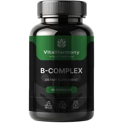 Комплекс вітамінів групи B VitalHarmony B Complex, 90 капсул