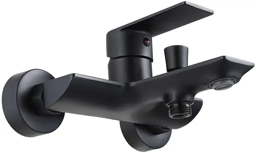 Смеситель для ванны Rea Urban настенный с изливом black REA-B9910 Черный маовый - фото 3