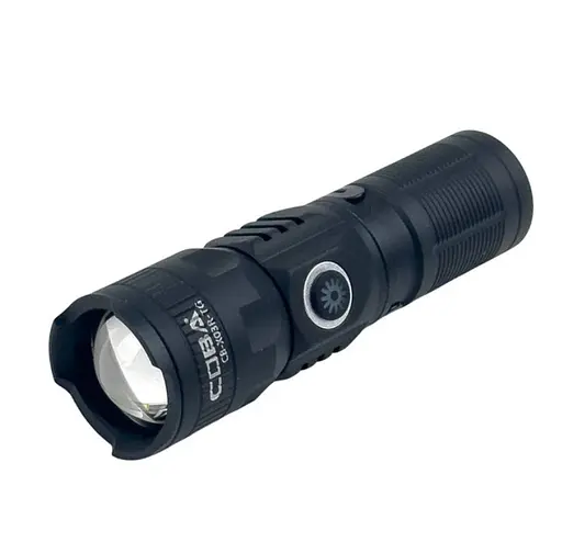 Ручний ліхтар Coba CB-X03R-TG на акумуляторі зі швидким заряджанням ручний ліхтар LED біле світло Чорний - фото 1