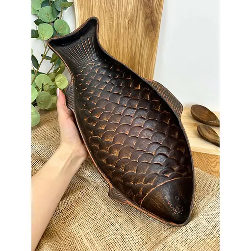 Рыбница большая керамическая (глиняная)