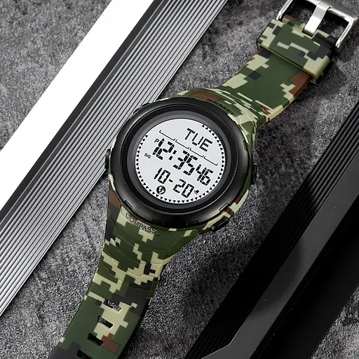 Наручные часы мужские 2166CMGN Army Green Camouflage Skmei acs0030205 - фото 4