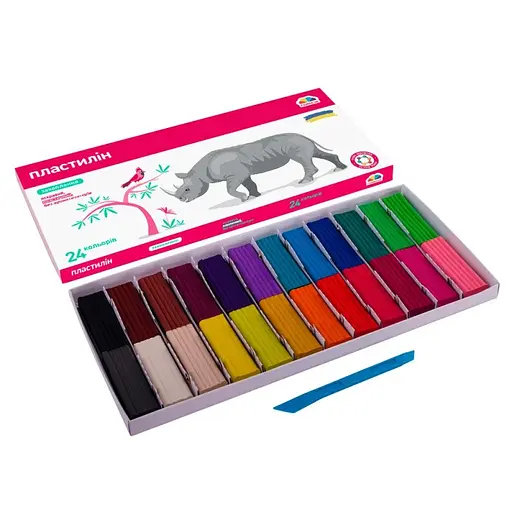 Набор для лепки пластилин "Увлечение" 200316, 24 цвета - фото 2