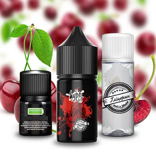 Набор компонентов для самозамеса солевой заправки Hype 30 мл, 0-50 мг Cherry Вишня (16864)