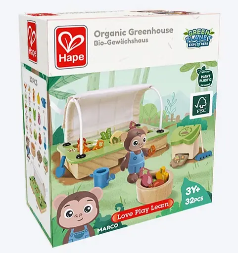 Деревянный развивающий набор Hape Органическая теплица E3416 для юных садоводов - фото 9