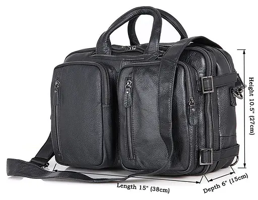 Чоловіча шкіряна сумка Vintage 38х27х15 см sum0012461 - фото 2