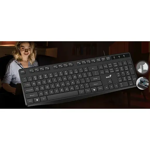 Клавіатура Genius KB-117S USB UA Black (31300017409) - фото 6