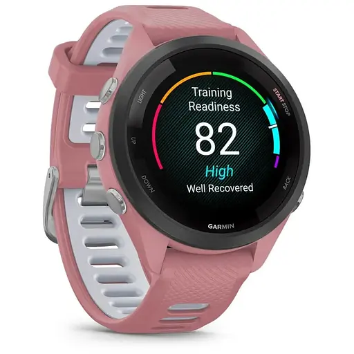 Смарт-часы Garmin Forerunner 265S с розовым силиконовым ремешком - фото 2