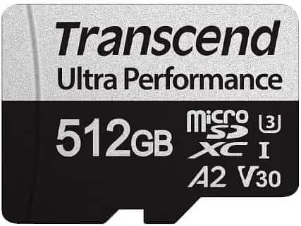 Карта памяти Transcend 512GB microSDXC UHS-I U3 A2 (TS512GUSD340S) - фото 1