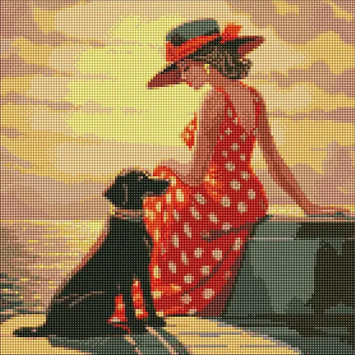 Алмазна мозаїка Ранкова прогулянка ©art_selena_ua AMO7645 Ідейка 40х40 см