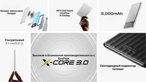 Павербанк EcoFlow RAPID Mag Black 5 000 mAh / 15 Вт (EF-RAPIDQI1-5K-B-EU) - фото 2