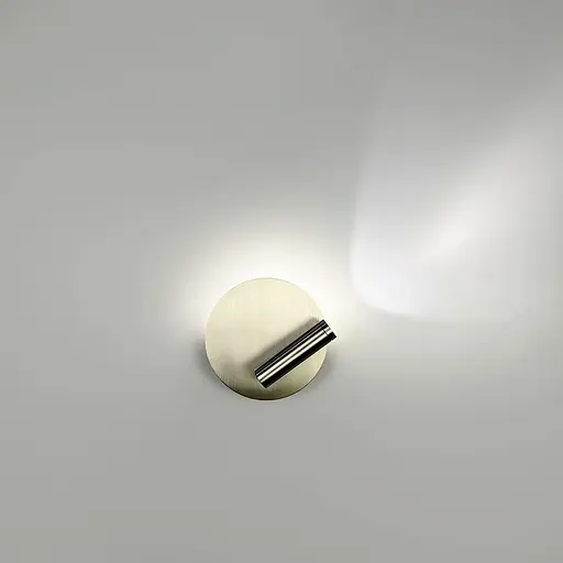 Сатинове бра зі спотом у круглому корпусі Ø 15 см Line F Арт. WJ034/150 Sand Nickel - фото 5