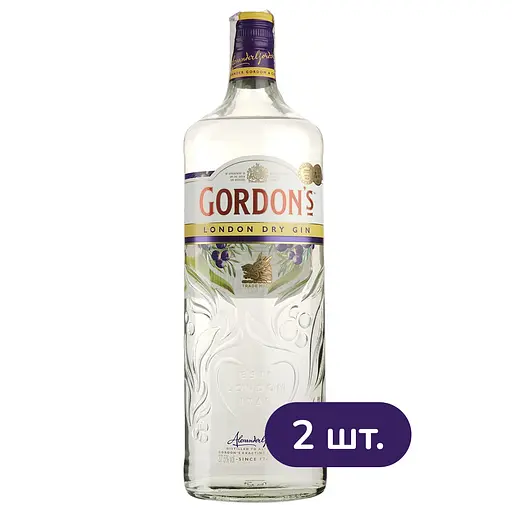 Джин Gordon’s 37.5% 1 л х 2 шт.