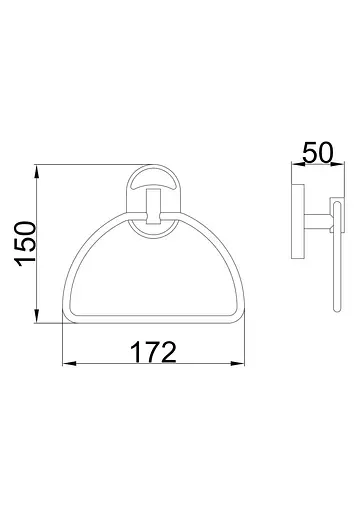 Тримач для рушників  Frap F1904-2 1/40 хром - фото 2