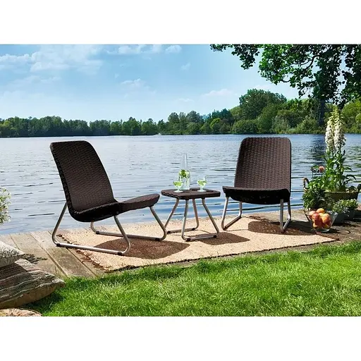 Комплект садових меблів Keter Rio patio set віскі коричневий - фото 5
