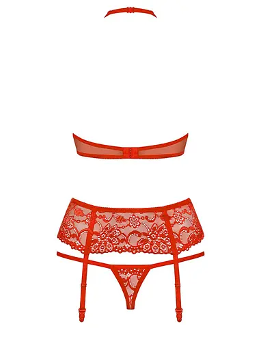 Комплект белья Obsessive 838-SEG-3 L/XL красный - фото 6