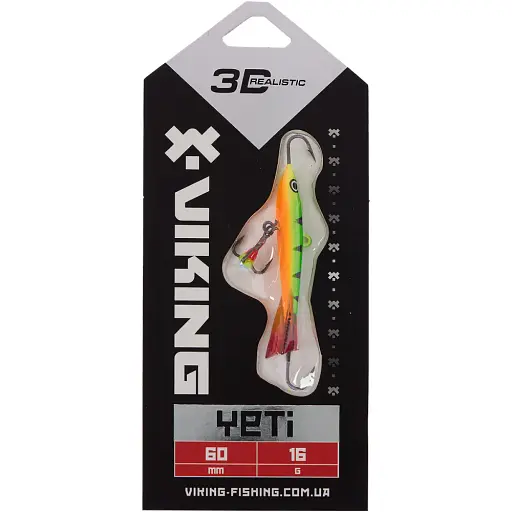 Балансир Viking Fishing Yeti Ice Jig 60mm 16.0g #4 Fire Perch - фото 2