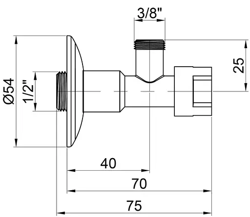 Кран приладовий буксовий Icma 1/2" х3/8" кутовий №519 (90519AC07) - фото 3