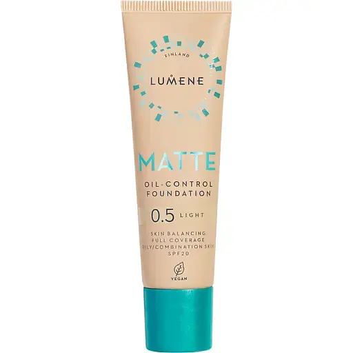Тональное основание Lumene Matte SPF 20 матированный оттенок №0.5 Light 30 мл - фото 1